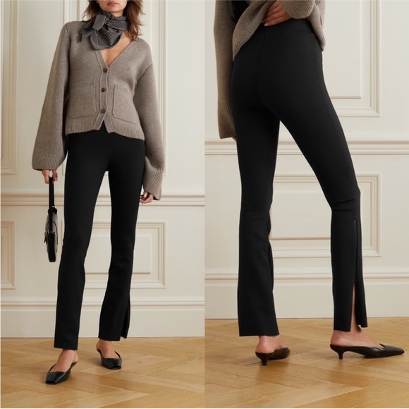 Commando S Neoprene Side Zipper Flare Leggings in Black - Picture 1 of 8